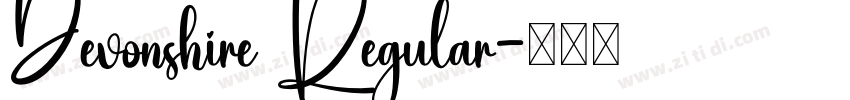 Devonshire Regular字体转换